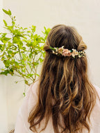 Tocado novia artesanal hortensias preservadas Menorca