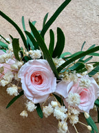 Peineta Rose rosas blancas preservadas · Menorca Flowers